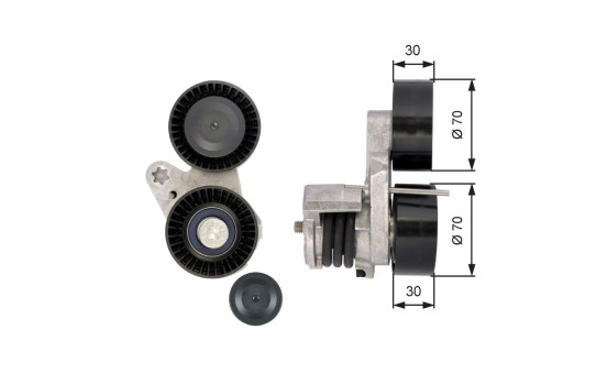 Tensioner Pulley, v-ribbed belt DriveAlign® T39114 Gates