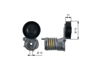 Tensioner Pulley, v-ribbed belt DriveAlign® T39157 Gates