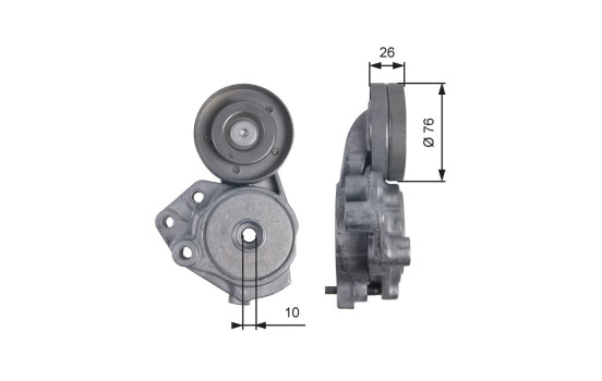 Tensioner Pulley, v-ribbed belt DriveAlign® T39173 Gates