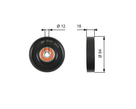 Tensioner Pulley, v-ribbed belt DriveAlign® T39177 Gates