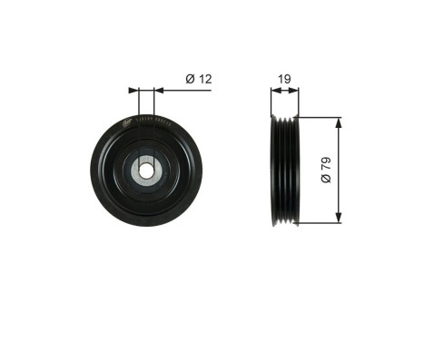 Tensioner Pulley, v-ribbed belt DriveAlign® T39184 Gates