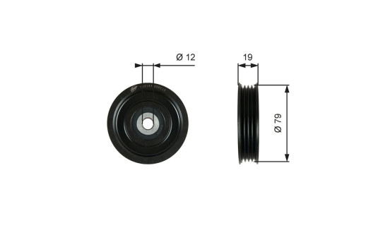 Tensioner Pulley, v-ribbed belt DriveAlign® T39184 Gates