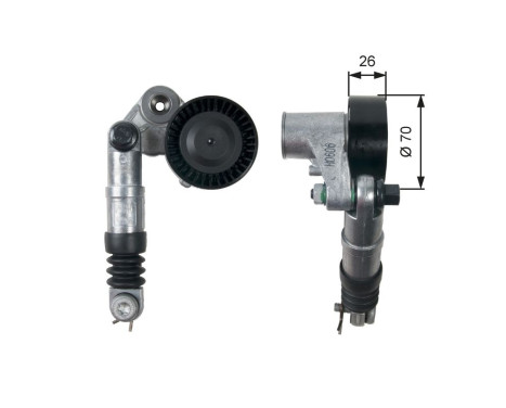 Tensioner Pulley, v-ribbed belt DriveAlign® T39216 Gates