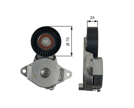 Tensioner Pulley, v-ribbed belt DriveAlign® T39246 Gates