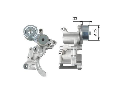 Tensioner Pulley, v-ribbed belt DriveAlign® T39271 Gates
