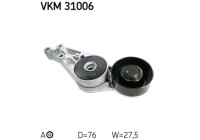 Tensioner Pulley, v-ribbed belt VKM 31006 SKF