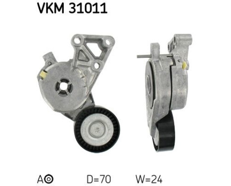 Tensioner Pulley, v-ribbed belt VKM 31011 SKF