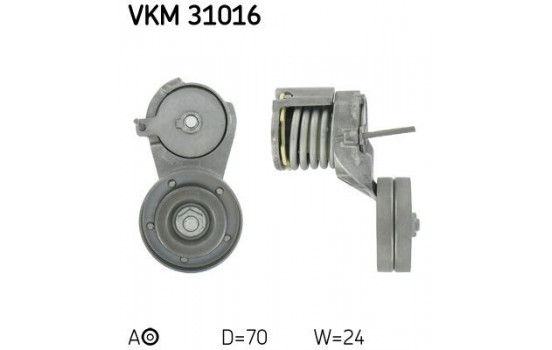 Tensioner Pulley, v-ribbed belt VKM 31016 SKF