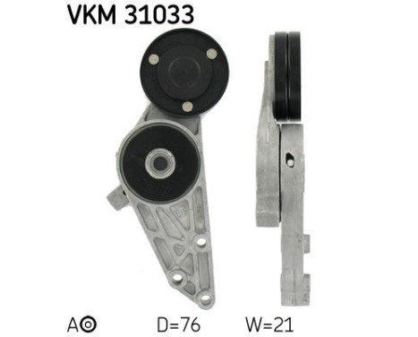 Tensioner Pulley, v-ribbed belt VKM 31033 SKF