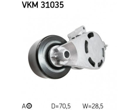 Tensioner Pulley, v-ribbed belt VKM 31035 SKF, Image 2