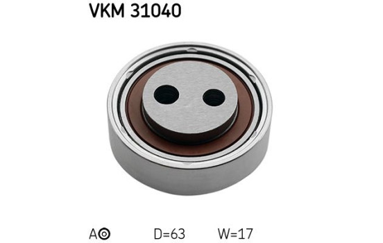 Tensioner Pulley, v-ribbed belt VKM 31040 SKF