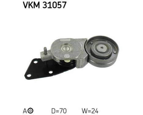 Tensioner Pulley, v-ribbed belt VKM 31057 SKF