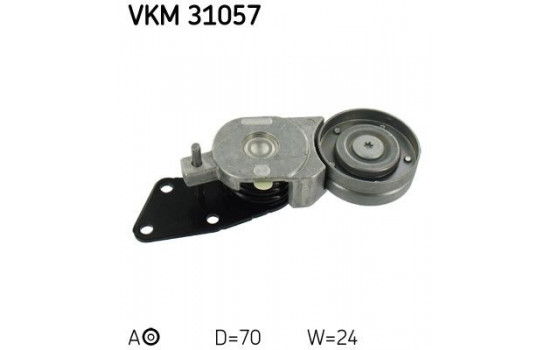 Tensioner Pulley, v-ribbed belt VKM 31057 SKF