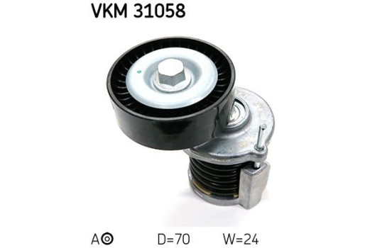 Tensioner Pulley, v-ribbed belt VKM 31058 SKF