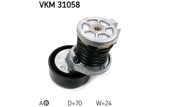 Tensioner Pulley, v-ribbed belt VKM 31058 SKF, Image 2