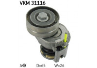 Tensioner Pulley, v-ribbed belt VKM 31116 SKF