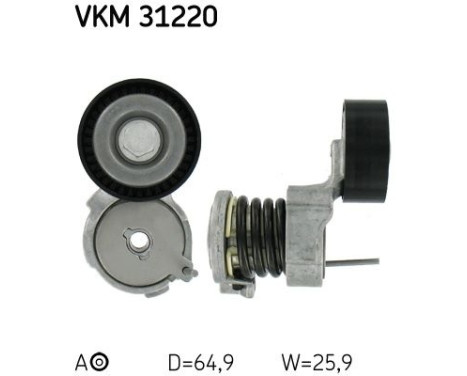 Tensioner Pulley, v-ribbed belt VKM 31220 SKF