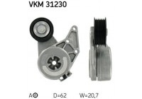 Tensioner Pulley, v-ribbed belt VKM 31230 SKF