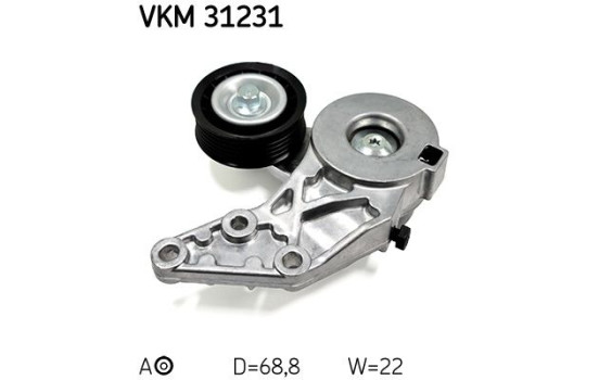 Tensioner Pulley, v-ribbed belt VKM 31231 SKF