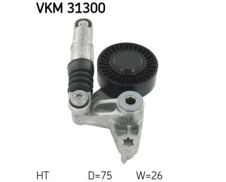Tensioner Pulley, v-ribbed belt VKM 31300 SKF