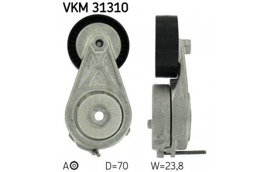 Tensioner Pulley, v-ribbed belt VKM 31310 SKF