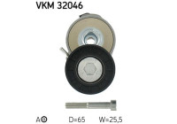 Tensioner Pulley, v-ribbed belt VKM 32046 SKF