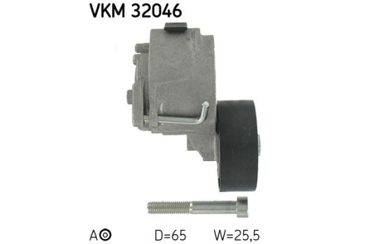Tensioner Pulley, v-ribbed belt VKM 32046 SKF, Image 2