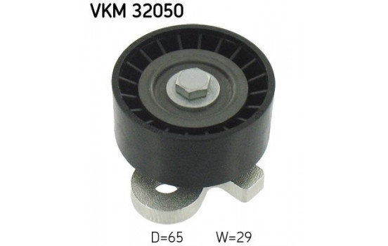 Tensioner Pulley, v-ribbed belt VKM 32050 SKF