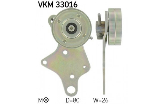 Tensioner Pulley, v-ribbed belt VKM 33016 SKF
