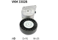 Tensioner Pulley, v-ribbed belt VKM 33028 SKF