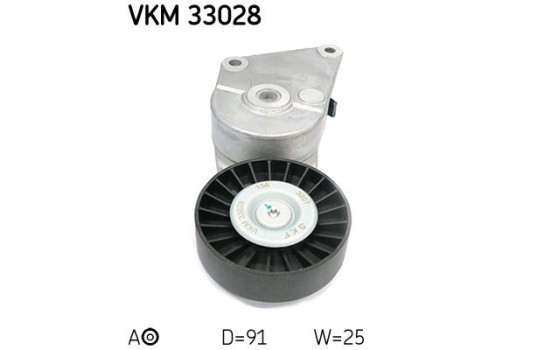 Tensioner Pulley, v-ribbed belt VKM 33028 SKF