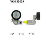 Tensioner Pulley, v-ribbed belt VKM 33029 SKF