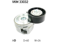 Tensioner Pulley, v-ribbed belt VKM 33032 SKF