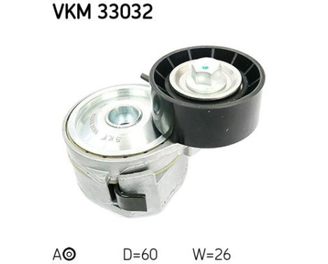 Tensioner Pulley, v-ribbed belt VKM 33032 SKF