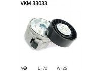 Tensioner Pulley, v-ribbed belt VKM 33033 SKF