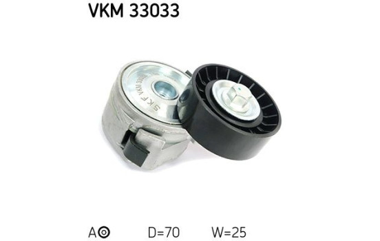 Tensioner Pulley, v-ribbed belt VKM 33033 SKF