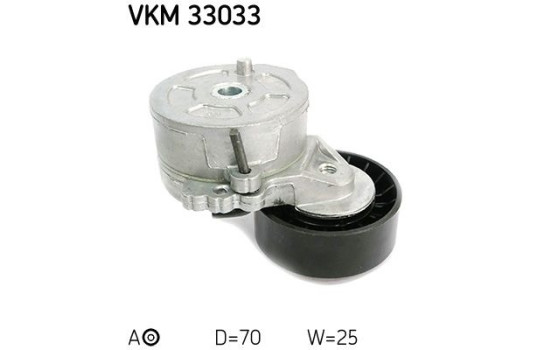 Tensioner Pulley, v-ribbed belt VKM 33033 SKF, Image 2