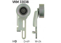 Tensioner Pulley, v-ribbed belt VKM 33038 SKF