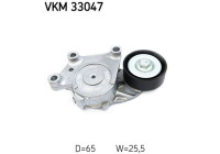 Tensioner Pulley, v-ribbed belt VKM 33047 SKF