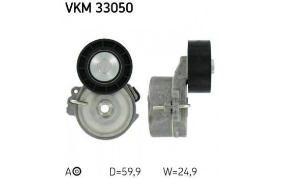 Tensioner Pulley, v-ribbed belt VKM 33050 SKF
