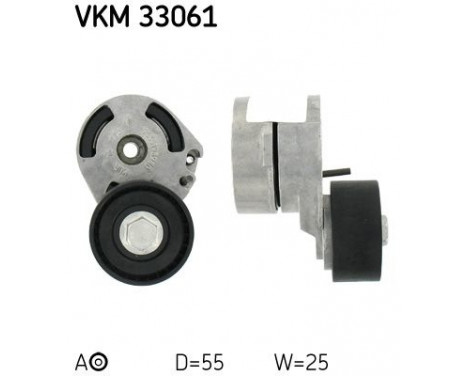 Tensioner Pulley, v-ribbed belt VKM 33061 SKF