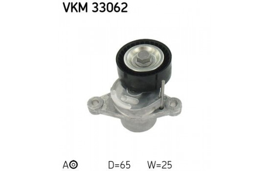 Tensioner Pulley, v-ribbed belt VKM 33062 SKF