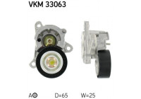 Tensioner Pulley, v-ribbed belt VKM 33063 SKF