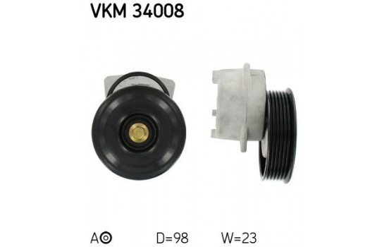 Tensioner Pulley, v-ribbed belt VKM 34008 SKF