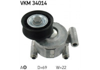 Tensioner Pulley, v-ribbed belt VKM 34014 SKF