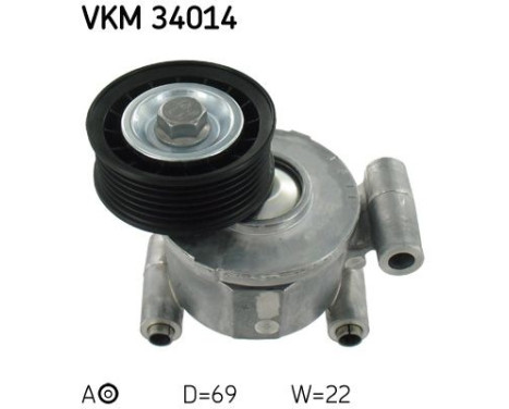 Tensioner Pulley, v-ribbed belt VKM 34014 SKF