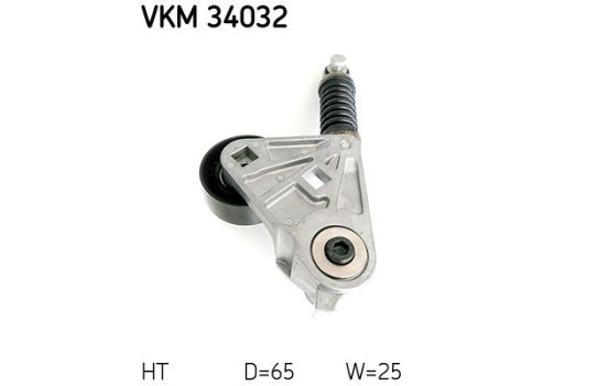 Tensioner Pulley, v-ribbed belt VKM 34032 SKF, Image 2
