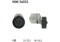 Tensioner Pulley, v-ribbed belt VKM 34033 SKF