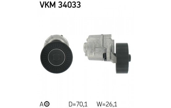 Tensioner Pulley, v-ribbed belt VKM 34033 SKF