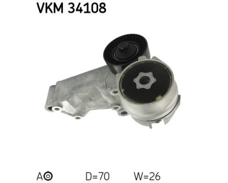 Tensioner Pulley, v-ribbed belt VKM 34108 SKF